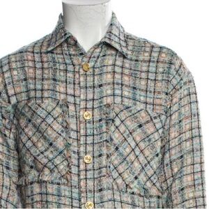 Faith Connexion Tweed Fringe Shirt – Blue (Men’s XS)
Original MSRP: ~$1,295